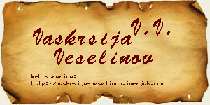 Vaskrsija Veselinov vizit kartica